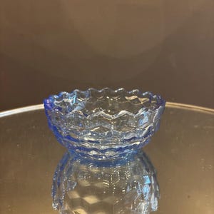 VTG Blue Indiana Glass Whitehall Cubist Candy Dish