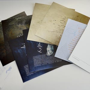 5x2 Postales cristianas caligrafía caligrafía verso bíblico cuadrado impreso / regalo para padres madre padre / sin sobres