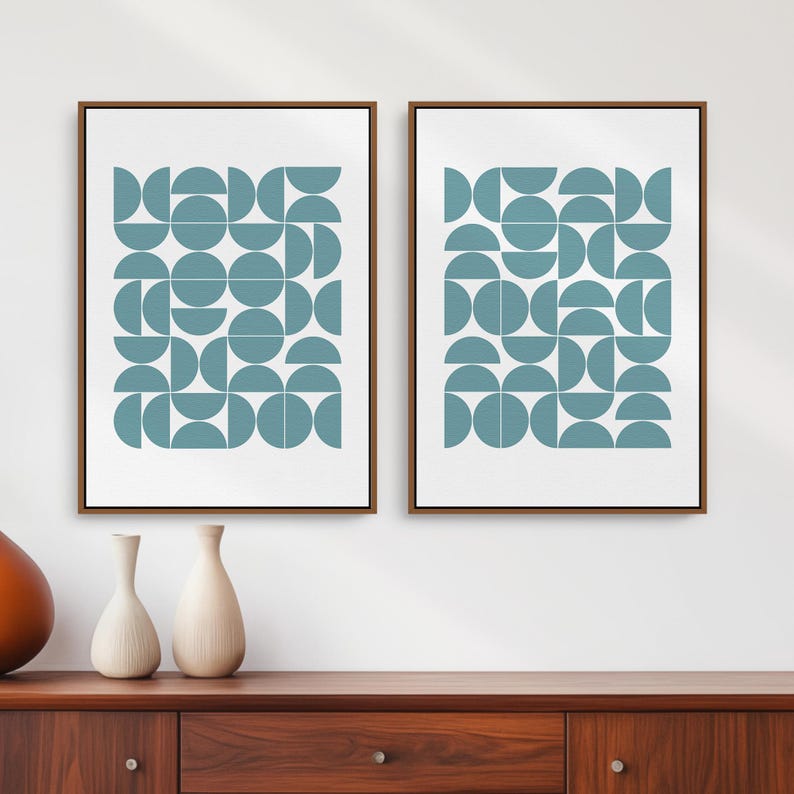 Bauhaus Print Geometric MCM Wall Art Set, Vintage Style Exhibition Poster Downloadable Prints for your Retro Aesthetic Room & Office Decor | Mid Century Modern & Vintage Abstract Digital Wall Art. Ampersnd, AmpersndStudio Instant Download