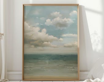 Coastal Ocean Wall Art Digital Download | Beach House Decor Print | Minimalist Gallery Wall Set