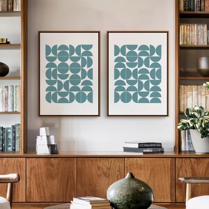 Bauhaus Print Geometric MCM Wall Art Set, Vintage Style Exhibition Poster Downloadable Prints for your Retro Aesthetic Room & Office Decor | Mid Century Modern & Vintage Abstract Digital Wall Art. Ampersnd, AmpersndStudio Instant Download