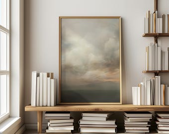 Printable Trending Now Abstract Landscape Oil Painting, Downloadable Canvas Wall Art