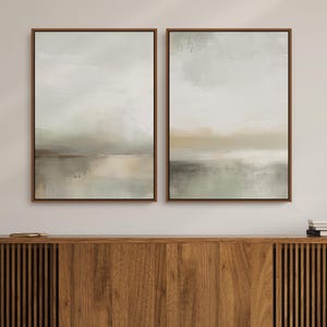 Neutral Abstract Painting Set of 2 Gallery Wall Art Prints, Trending Now Minimalist Downloadable Canvas Wall Art for a Aesthetic Room Decor | Mid Century Modern & Vintage Abstract Digital Wall Art. Ampersnd, AmpersndStudio Instant Download