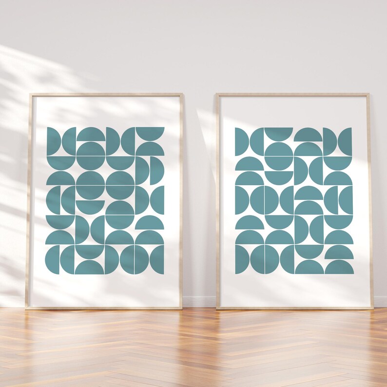 Bauhaus Print Geometric MCM Wall Art Set, Vintage Style Exhibition Poster Downloadable Prints for your Retro Aesthetic Room & Office Decor | Mid Century Modern & Vintage Abstract Digital Wall Art. Ampersnd, AmpersndStudio Instant Download
