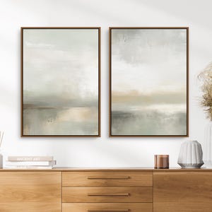 Neutral Abstract Painting Set of 2 Gallery Wall Art Prints, Trending Now Minimalist Downloadable Canvas Wall Art for a Aesthetic Room Decor | Mid Century Modern & Vintage Abstract Digital Wall Art. Ampersnd, AmpersndStudio Instant Download