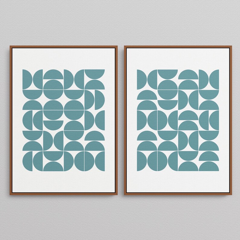 Bauhaus Print Geometric MCM Wall Art Set, Vintage Style Exhibition Poster Downloadable Prints for your Retro Aesthetic Room & Office Decor | Mid Century Modern & Vintage Abstract Digital Wall Art. Ampersnd, AmpersndStudio Instant Download