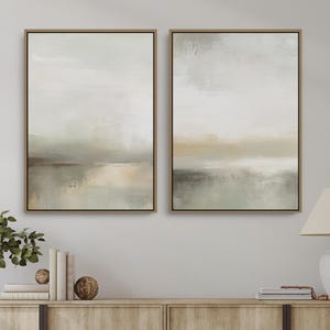 Neutral Abstract Painting Set of 2 Gallery Wall Art Prints, Trending Now Minimalist Downloadable Canvas Wall Art for a Aesthetic Room Decor | Mid Century Modern & Vintage Abstract Digital Wall Art. Ampersnd, AmpersndStudio Instant Download