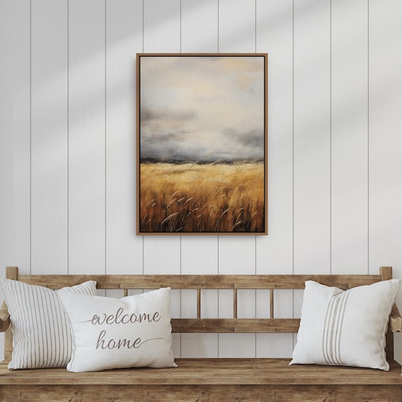 Trending Now Printable Wall Art Antique Landscape Painting, Farmhouse Vintage Style Artwork Print