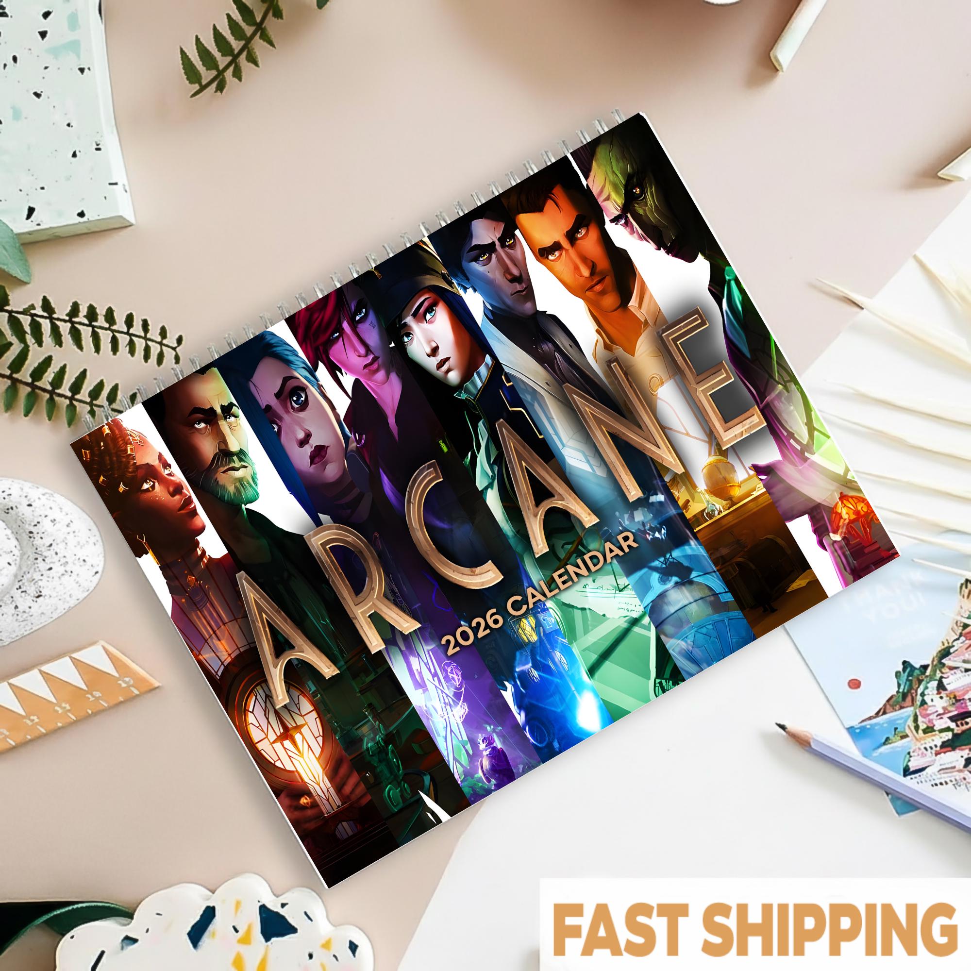 Discover Arcane Movie 2026 Calendar, Gamer Monthly Planner