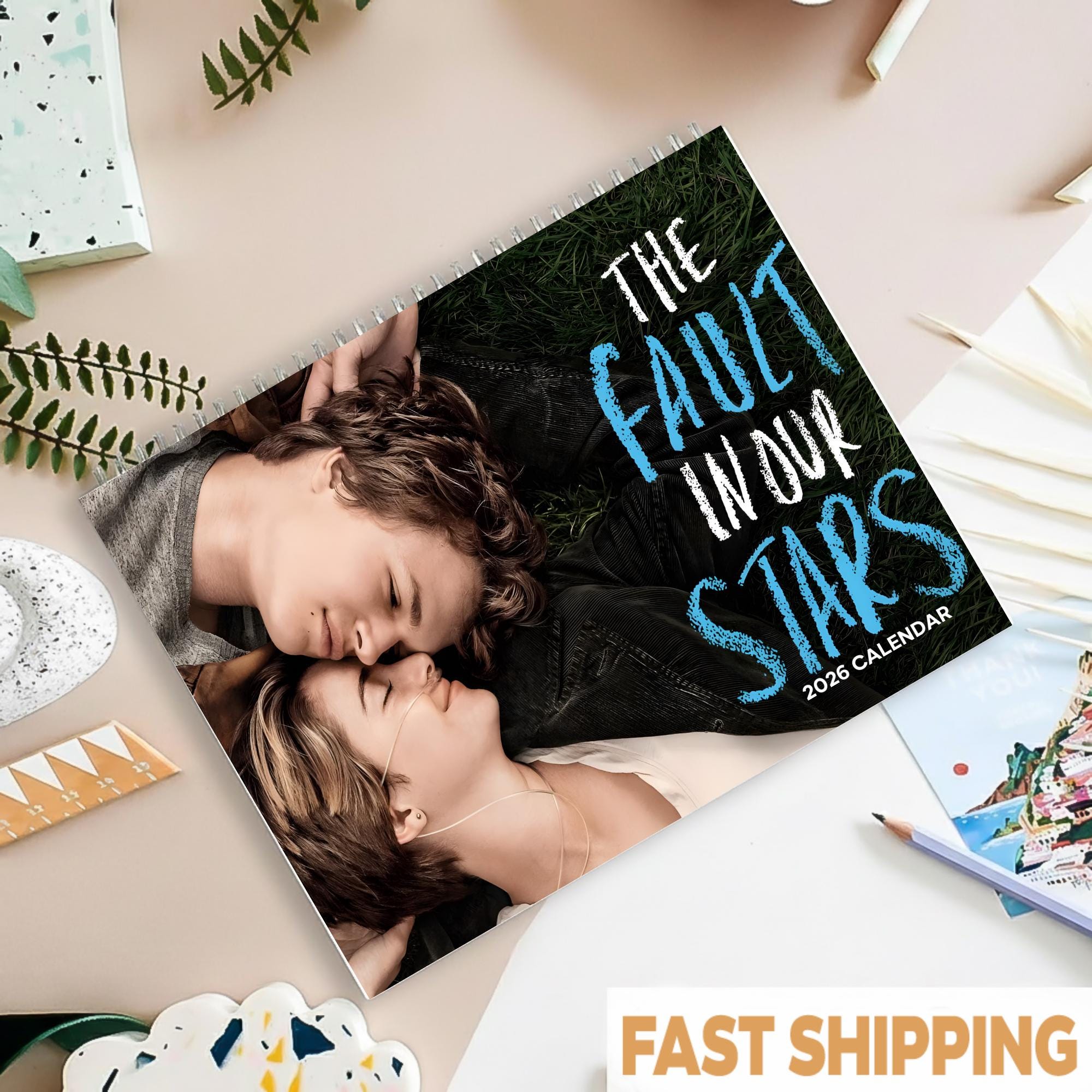 Discover The Fault In Our Stars Wall Calendar 2026, Motivation Quoets Monthly Planner, Cancer Wall Hanging