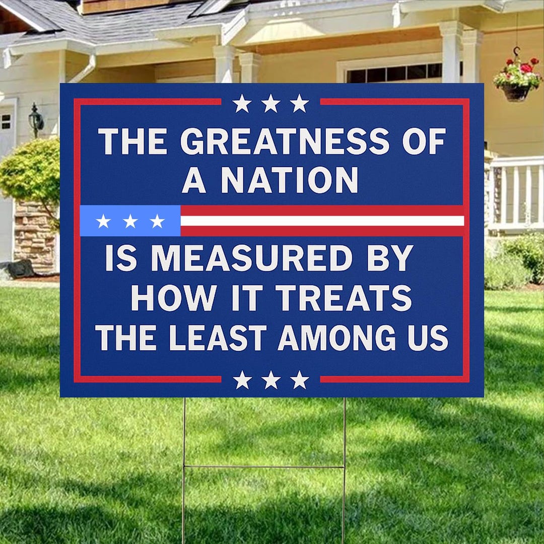 The Greatness of A Nation Yard Sign, Political Lawn Sign, Anti ...