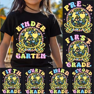 Lace Smile Face Back To School Floral Girly png bundle, Preppy Back To School Png, Pre-k Colorful School Teacher Png, 1st Day Of School Png