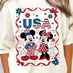 4th of July Cartoon Png, Memorial Day USA Png, American Flag Png, American Mouse and Friends Png, Coquette American Png, Patriotic Png