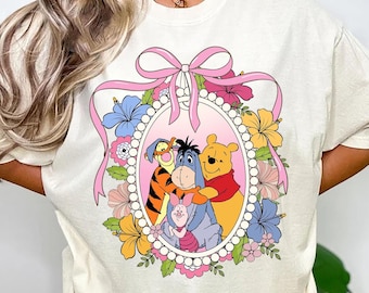 Winnie The Pooh Mirror Bow Baby Png, Pooh And Friends Png, Coquette Bow Pooh Png, Pooh Bear Png, Girls Trip Design Png