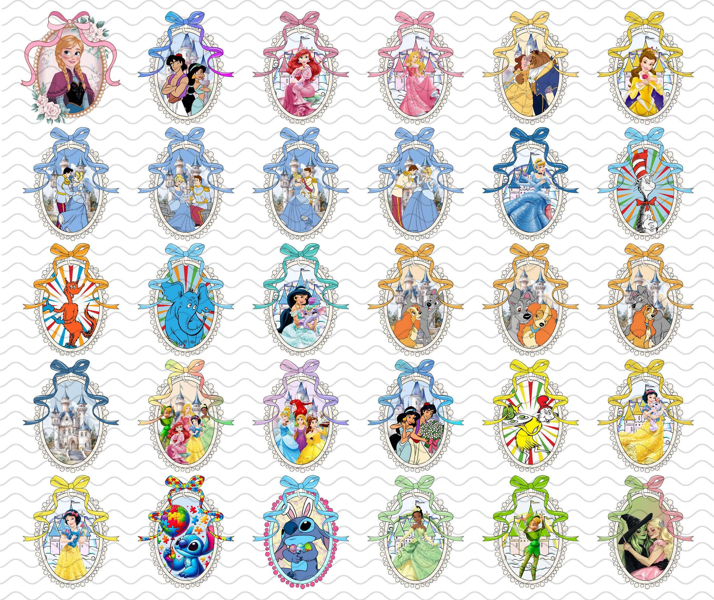 30+ Mirror Catoon Squad Png Bundle, Lio and Stitch PNG Clipart, Princess Coquette Bow Png, Family Trip Png, Family Vacation Png