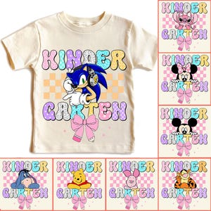 9 Designs Back To School PNG Bundle, Kindergarten Png, Cute Cartoon Character Png, Happy Back To School Png, School Bundle Png, Digital File