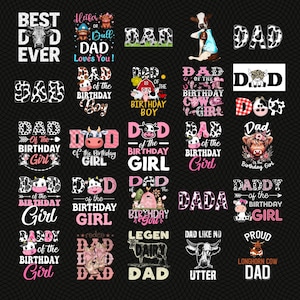 Cow Dad PNG Bundle,Western Dad Sublimation,Farm Dad Shirt Design, Turquoise Cowhide Dad PNG,Country Dad Png,Highland cow Dad Sublimation
