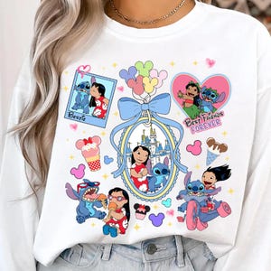 Retro Lio and Stitch Birthday Png, Coquette Bow Lilo And Stitch Birthday Vibes Png, Best Friends Forever, Best Shirt For Kids