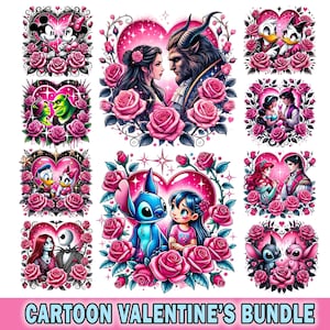 Niedliches Cartoon-Valentinsgeschenk PNG, Paar-Valentinstag-Bundle, Paar-Karikatur-Grobenstil Png, Paargeschenke, Sublimationsdesign, Geschenk für Sie