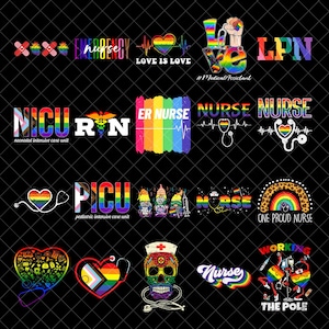 Nurse Lgbt png Bundle, Nurse png, Nurse life png, Lgbt png, Nurse Pride Lgbt, Nurse PNg,Nurse mom png, Pride Month Png, Sublimation design