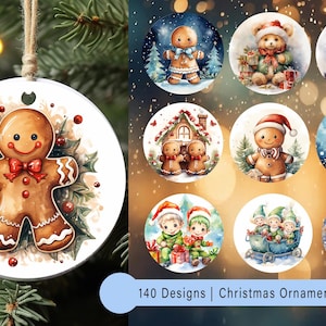 140 + Christmas Ornament Designs PNG, Watercolor Ornament Christmas PNG, Christmas Ornament, Ornament Christmas Tree Decor, Retro Ornament