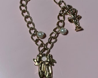 Vintage Avon Ballet Charm Bracelet