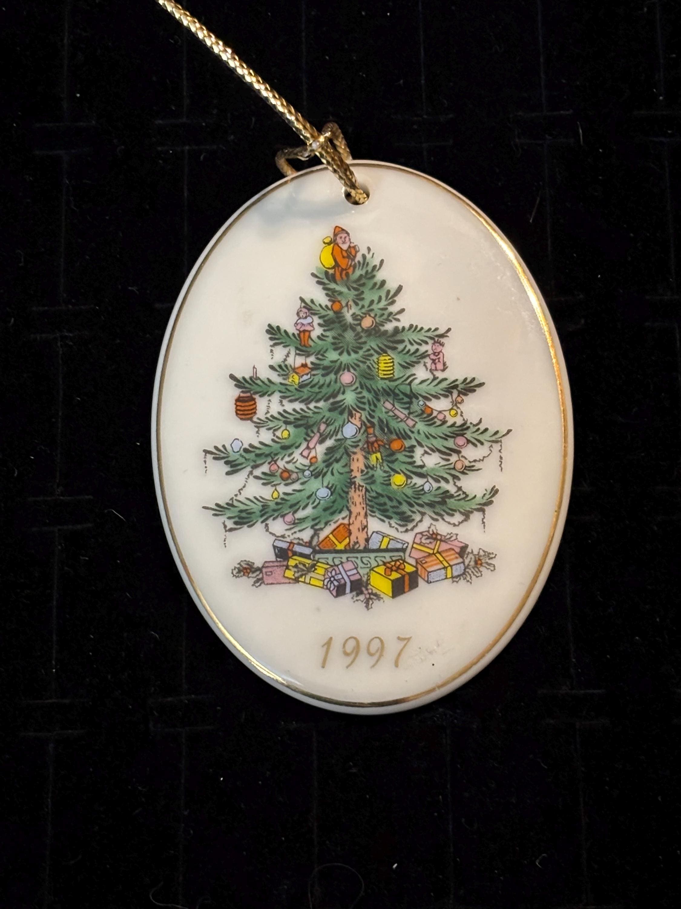Vintage 97 SPODE Porcelain Christmas Tree Ornament - Etsy