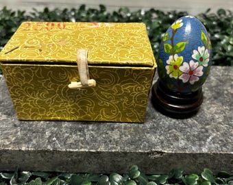 Vintage Enamel and Bronze Decorative Egg