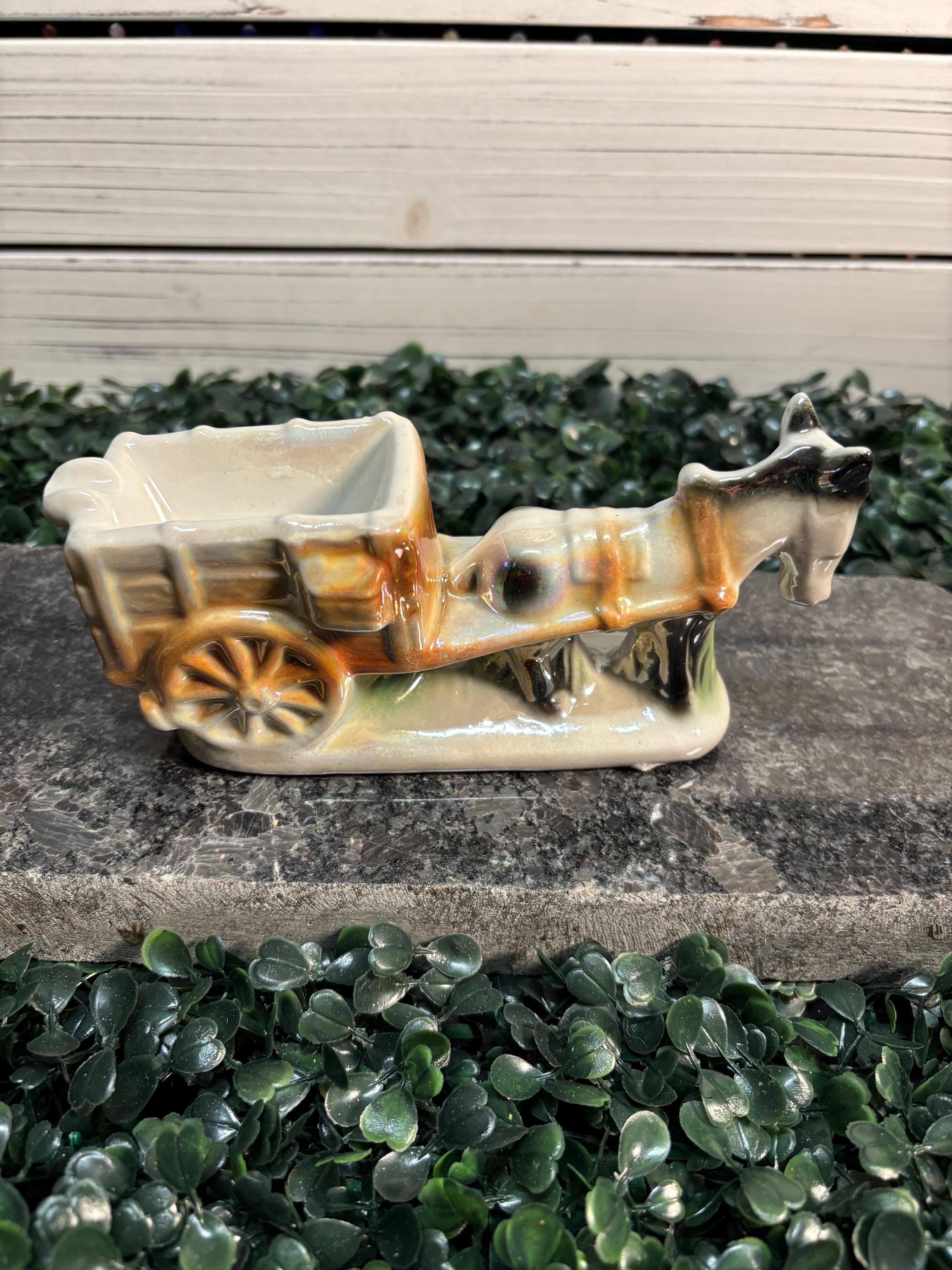 Vintage Juan Valdez Coffee Bean Donkey & Cart Brazilian Porcelain