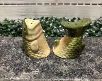 Vintage Fish and Tail Salt and Pepper Shakers