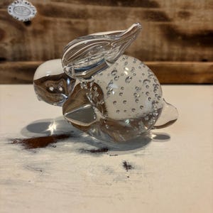 Vintage Glas Hase Briefbeschwerer