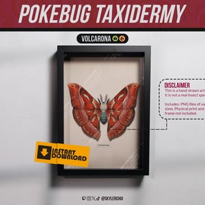 Volcarona - Konstverk med uppstoppade insekter [Pokémon-inspirerad]