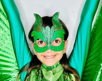 Green Dragon - Inspired by Auklet in Wings of Fire - Seawing - Halloween - Purim - Dress Up - Costume - Mardi Gras - Carnival