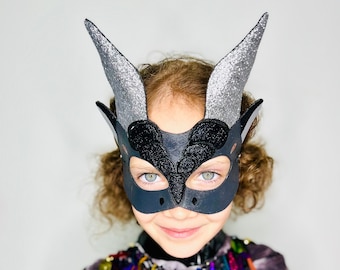 Black Dragon Mask - Moonwatcher - Inspired by Wings of Fire - Halloween - Purim - Dress Up - Costume - Mardi Gras - Carnival