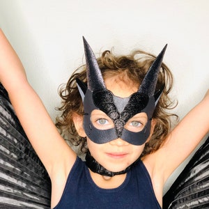Black Dragon Mask - Inspired by Starflight - Wings of Fire - Nightwing - Halloween - Purim - Dress Up - Costume - Mardi Gras - Carnival