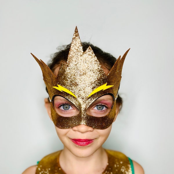 Super Hero Charakter Maske inspiriert von Electro - Marvel - Kostüm - Anzieh - Make Believe - Pretend Play -Halloween - Purim - Mardi Gras