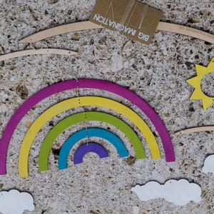 You Are My Sunshine Baby Mobile #2 - Nursery Mobile - Kids Mobile - Rainbow Mobile - Sun Mobile