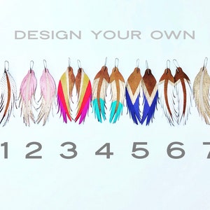 DESIGN YOUR OWN feather earrings