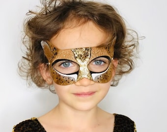 Cheetah Mask - Costume - Halloween - Purim - Dress Up - Mardi Gras - Carnival