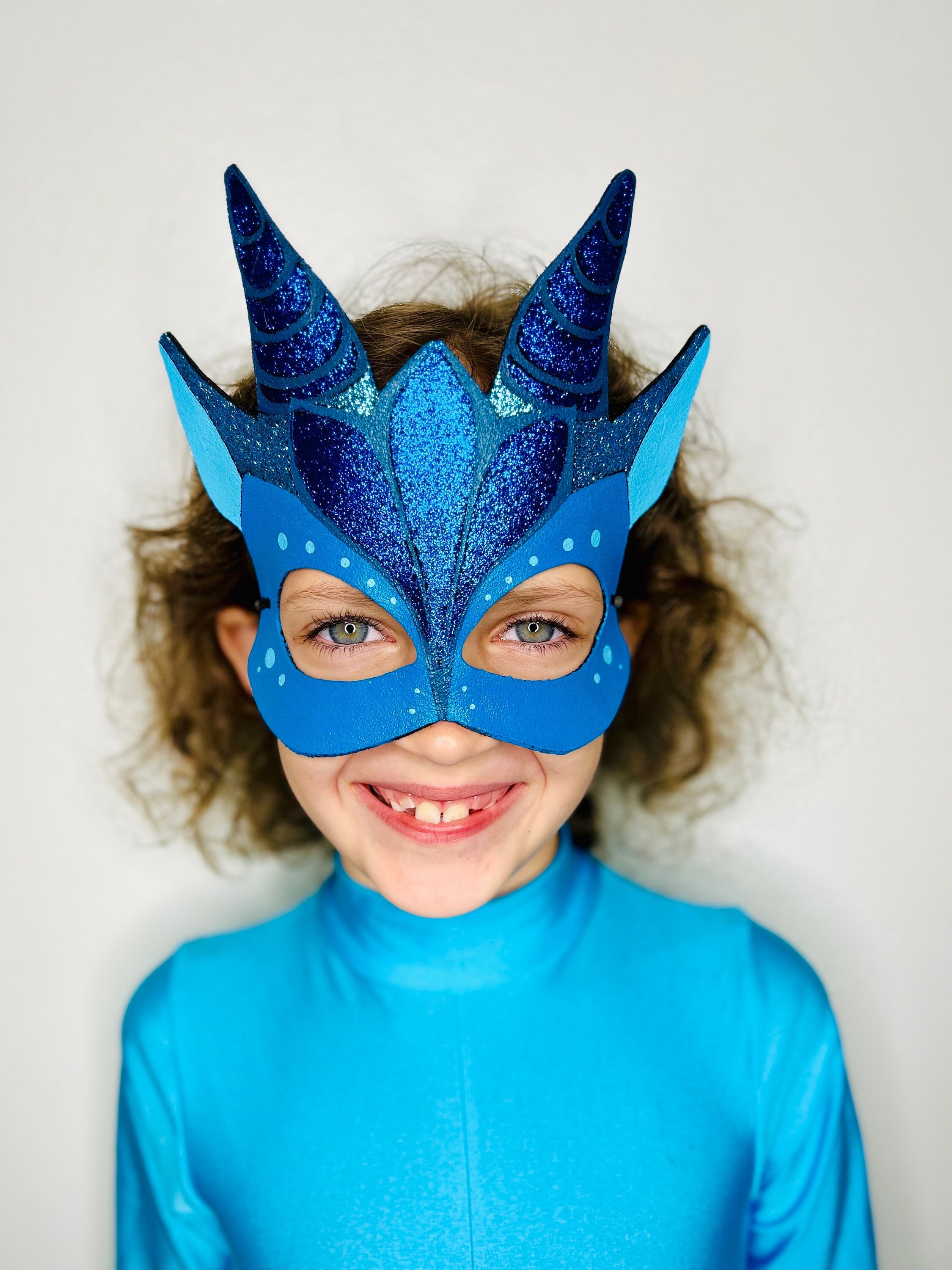 Blue Dragon Mask - Inspired by Wings of Fire - Tsunami - Seawing