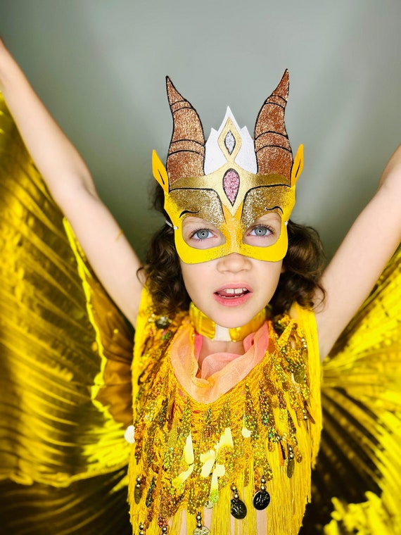 Gold Dragon Mask - Inspired by Wings of Fire - Princess Blaze - Sandwing -  Halloween - Purim - Dress up - Costume - Mardi Gras - Carnival - Etsy