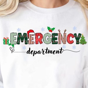 Notaufnahme Png, ER Crew Png, Krankenschwester Weihnachten Png, Weihnachten Png, ER Krankenschwester Png, Notfall Krankenschwester, Er Tech Notaufnahme, Weihnachtsdesign