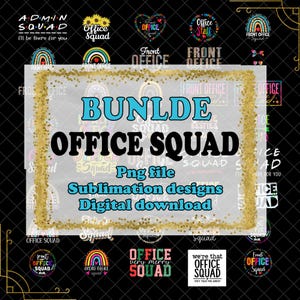 Office Squad Png-Bundle, Office Lady, Zurück in die Schule, Schulsekretärin, Kader, Erster Schultag, Crew, Sublimationsdesign Downloads