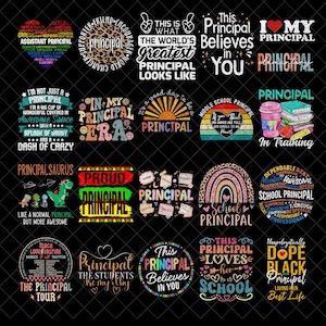 Funny School Principal PNG Bundle, Principal Png, Assistant Principal Png, Back to School Shirt Design, Education Sublimation Files