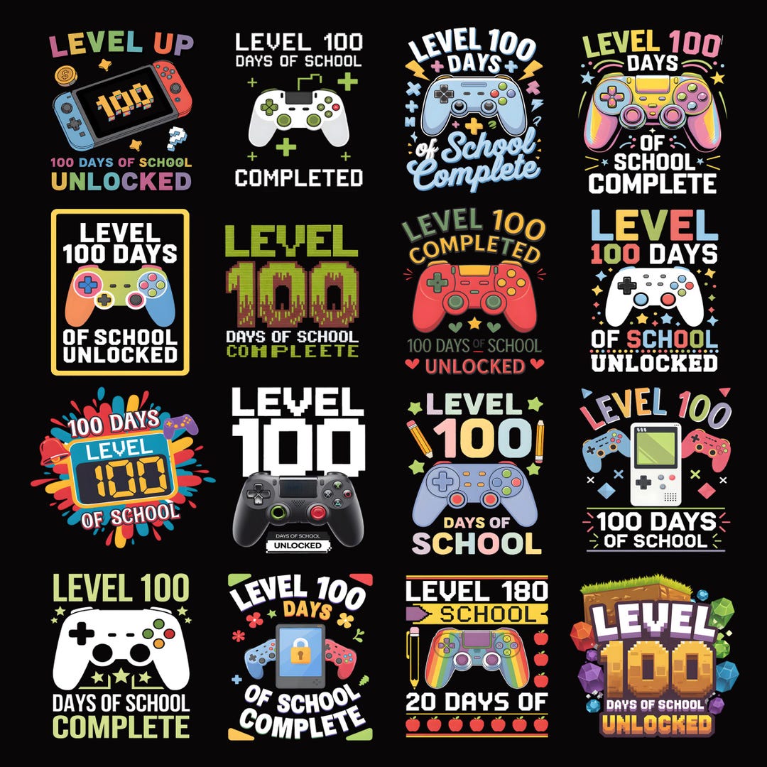 100th Day of School Png Bundle, 100 Days Smarter Png, I Crushed 100 ...
