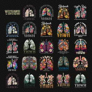 YHWH Lunge Christliches Png-Bundle, Yahweh Png, Jeder Atemzug Spricht Seinen Namen Png, Namen Gottes, Christlicher Png Bibel-Vers, Christian Sublime