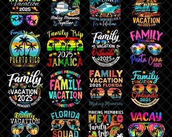 Family vacation 2025 Png Bundle, Family vacation png, sublimation design, Summer Png, , Beach Png, Family Vacay Png
