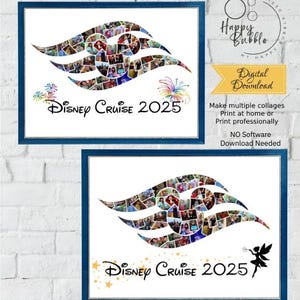 Disney Cruise Photo Collage Wall Art - 2 Designs! - Magical Memories Home Decor Printable Digital Template