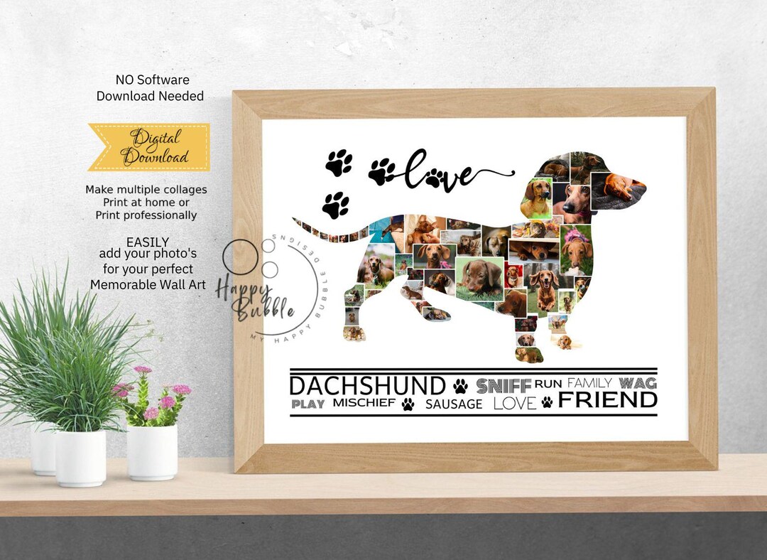 Dachshund Dog Gift Wall Art - Unique Photo Gifts - Digital Printable ...