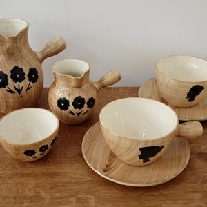 Grandjean-Jourdan tea service for VALLAURIS 1960
